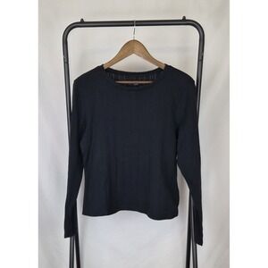 American Eagle Women's XL Long Sleeve Crew Neck T Shirt Black